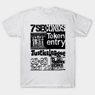 7 Seconds / Token Entry Hardcore Flyer T-Shirt